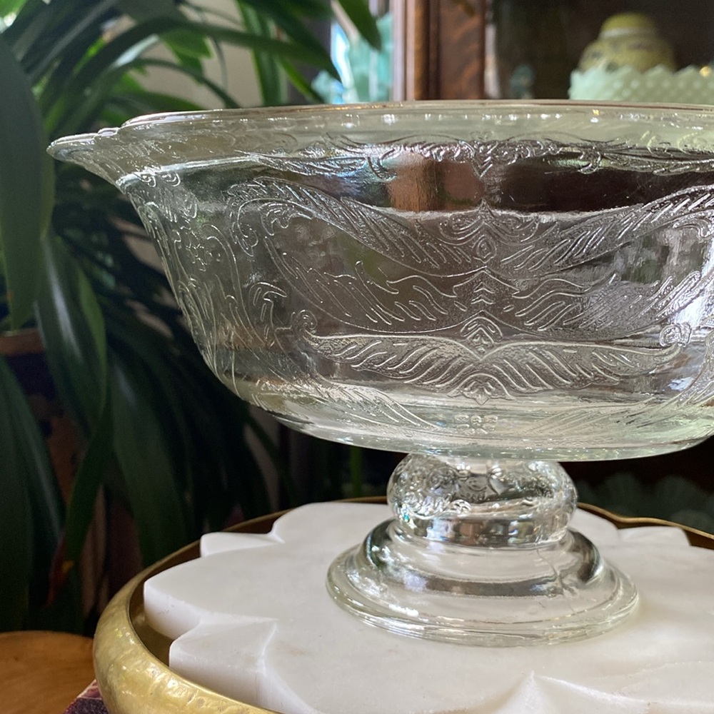 5 Piece Indiana Glass Madrid Recollection Set 2 Glasses, Serving Bowl + 2 Bowls - Picture 6 of 11